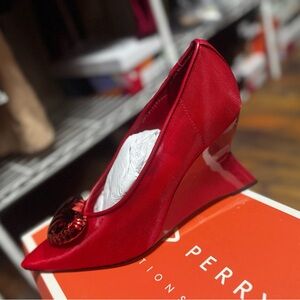 Katy Perry Collections Red Wedge Valentine Shoes